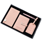 4-Piece Travel Accessories Gift Set with Passport Holder Luggage Tag Pen Travel & Outdoor Luggage Accessories