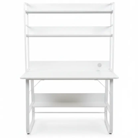 Study Desk with 3-Tier Hutch Bookshelf & Keyboard Tray Study Desk Desks