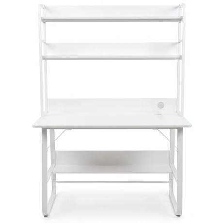 Study Desk with 3-Tier Hutch Bookshelf & Keyboard Tray Study Desk Desks