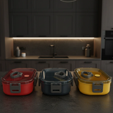 Snack Box - Microwaveable 1000ml BPA-Free with Spoon Kitchen & Dining Lunch Containers