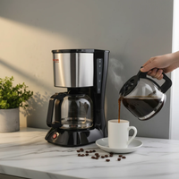 Ramtons RM193 Coffee Maker 1.5L 900W Stainless Steel Black 1 Year Warranty Kitchen & Dining Drip Coffee Makers