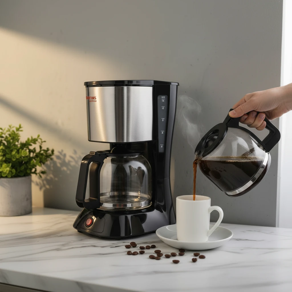 Ramtons RM193 Coffee Maker 1.5L 900W Stainless Steel Black 1 Year Warranty Kitchen & Dining Drip Coffee Makers