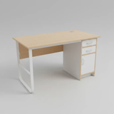 Office Desk with Drawers, Cabinet & X-Brace Frame Office Desk Desks