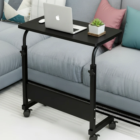 Adjustable Rolling Laptop Desk 60x40cm with Wheels Height 70-90cm Home & Garden Workspace Tables