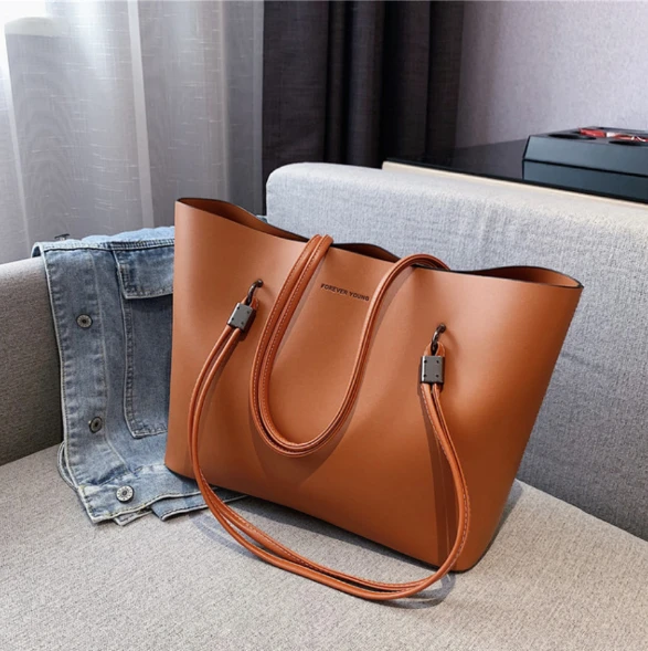 14 Inch Classy Laptop Tote Bag PU Leather Vintage Elegant with Zipper 41x12x25cm Bags & Accessories Laptop Bags