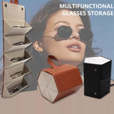 Multi-Slot PU Leather Sunglasses Organizer Storage Box Bags & Accessories Eyewear Cases & Holders