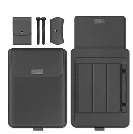 3-in-1 Laptop Sleeve Stand Mouse Pad PU Leather Brown Grey Black Green Blue Office Furniture Computer Covers & Skins