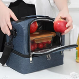 Insulated Lunch Bag Dual Compartment with Shoulder Strap Bags & Accessories Lunch Bags