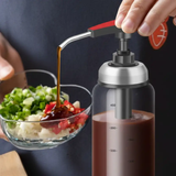 Sauce Bottle - ORELA 300ml Glass Pump Dispenser Borosilicate Stainless Steel Kitchen & Dining Oil Dispensers