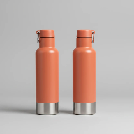 The Twin Nomad Carabiner Flask 2pc - 500ml Stainless Steel Kitchen & Dining Flasks