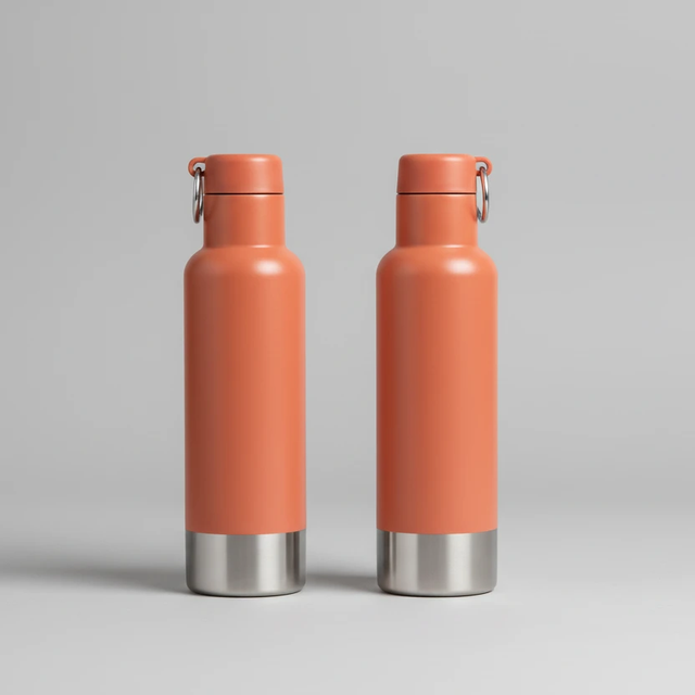 The Twin Nomad Carabiner Flask 2pc - 500ml Stainless Steel Kitchen & Dining Flasks