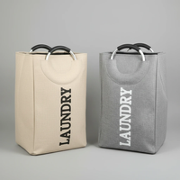 Large Laundry Basket with Handles Foldable Storage 49x33x28cm Home & Garden Laundry Baskets