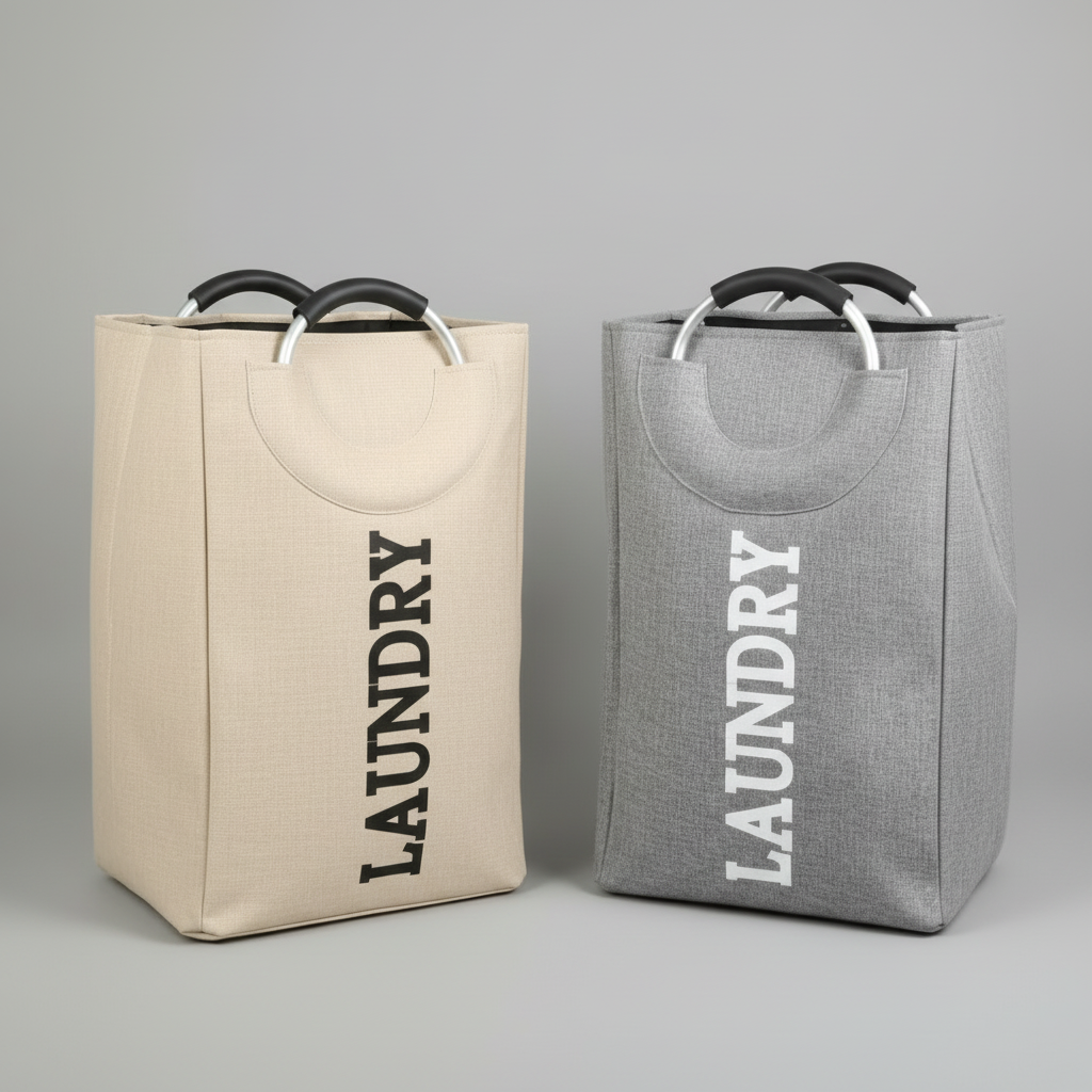 Large Laundry Basket with Handles Foldable Storage 49x33x28cm