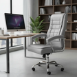 High-Back Leather Executive Chair with Footrest Office Chairs
