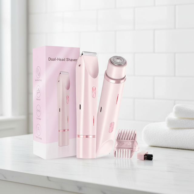 Dual Head Shaver - Rechargeable Waterproof Hair Remover