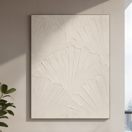 Minimal Textured Wall Art with Organic Sculptural Patterns 102x142cm Home & Garden Visual Artwork