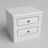 Bedside Drawer - Modern 40cm x 50cm with 2 Drawers