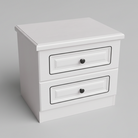 Bedside Drawer - Modern 40cm x 50cm with 2 Drawers