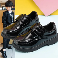 Kids School Shoes - Unisex Black Patent Leather Oxford Velcro Strap Sizes 27-38 Kids & Baby Baby & Children's Shoes