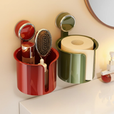 Wall Mounted Cylindrical Toilet Roll Holder Multipurpose Organiser Red Olive Green Home & Garden Toilet Paper Holders