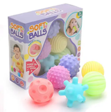 Soft Balls - 6-Piece Sensory Squeeze Ball Set for Babies and Toddlers 3+ Months Toys & Games Baby Activity Toys