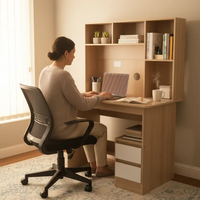 Computer Desk with Hutch, Drawers & Keyboard Tray Computer Desk Desks