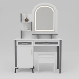 Arch LED Mirror Dressing Table with Cabinet Makeup Vanities