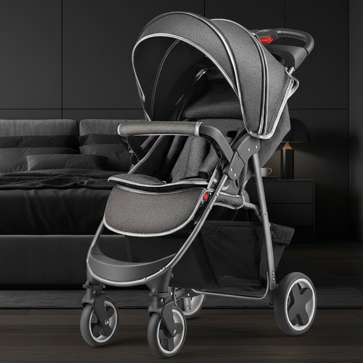 Lightweight Baby Stroller 9.5KG with Canopy and Storage Basket