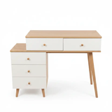 Scandinavian Study Desk with Pedestal & Oak Top Study Desk Desks