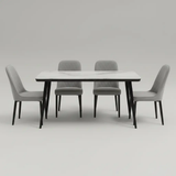 Marble-Top Dining Table & 6 Chairs Set Kitchen & Dining Furniture Sets