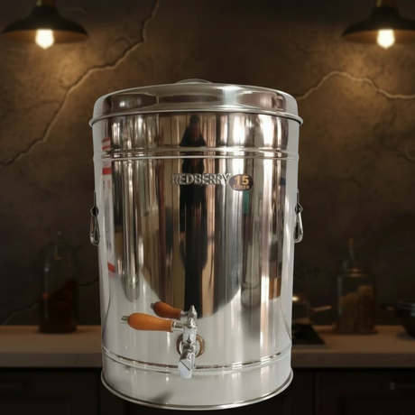 Redberry 10 Litre Stainless Steel Tea Urn Non-Electric Hot Cold Dispenser Kitchen & Dining Coffee Makers & Espresso Machines