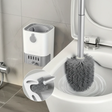 Wall Mounted Long Handle Toilet Brush with Holder 49cm Flexible Bristles No Dead Corner Drainage Drawer Home & Garden Toilet Brushes