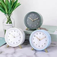 Alarm Clock European Fashion Electronic Table Clock Gold Legs Silent Quartz Home & Garden Alarm Clocks