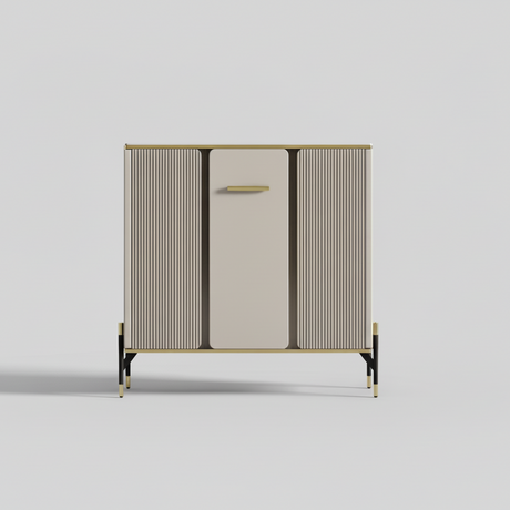 Shoe Rack - Modern Cabinet 100cm x 35cm with Textured Doors