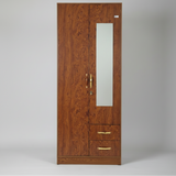 2-Door Wardrobe with Mirror & Drawers Mirrored Wardrobes