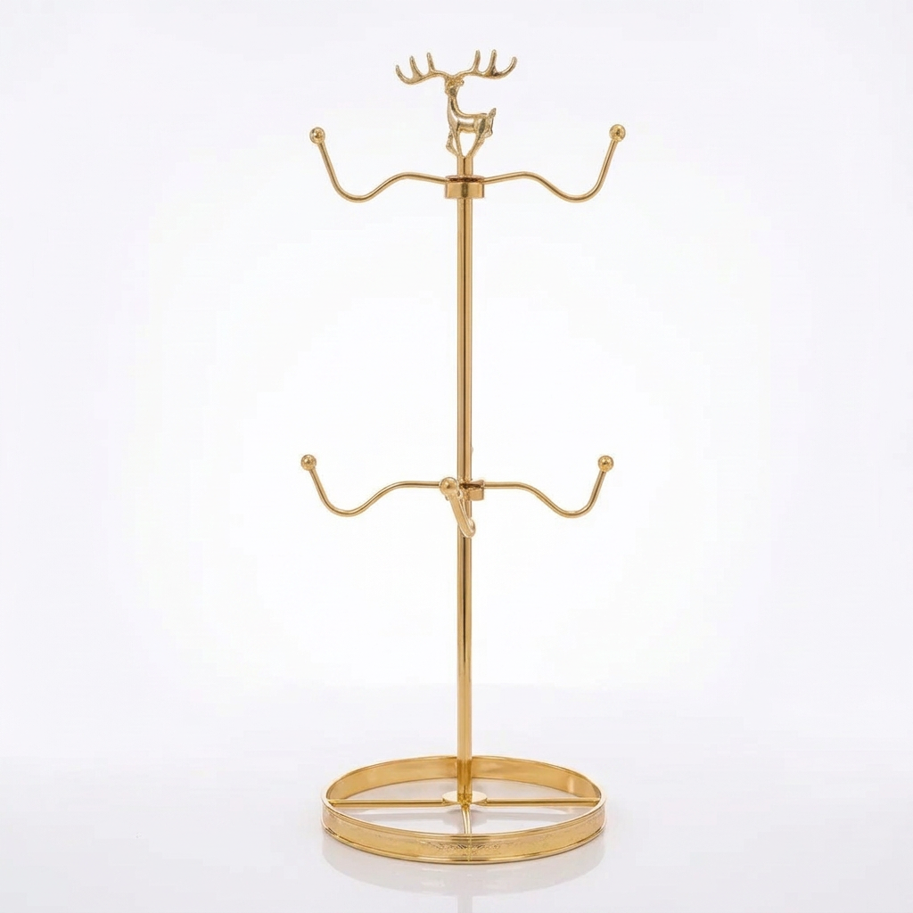 Deer-Accent Two-Tier Cup Holder Cup Holder Drinkware Holders