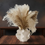 Decorative Irregular Shaped Ceramic Vase with Wavy Edges