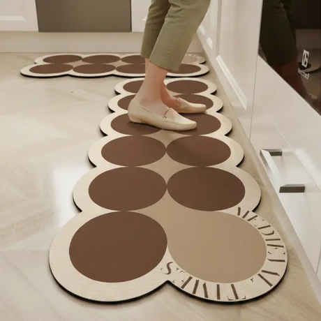 Kitchen Mat - Modern Minimalist PVC Non-Slip Waterproof Home & Garden Rugs