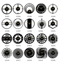 Fashion Wall Decor 3D Dimensional Black Acrylic Round Wall Clock 30cm Diameter Home & Garden Wall Clocks