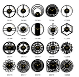 Fashion Wall Decor 3D Dimensional Black Acrylic Round Wall Clock 30cm Diameter