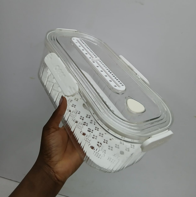 Storage Organizer - Timekeeping Stackable Fridge Container 3.5L