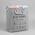 Large Laundry Basket with Care Symbols Dual Handles Foldable Storage Home & Garden Laundry Baskets