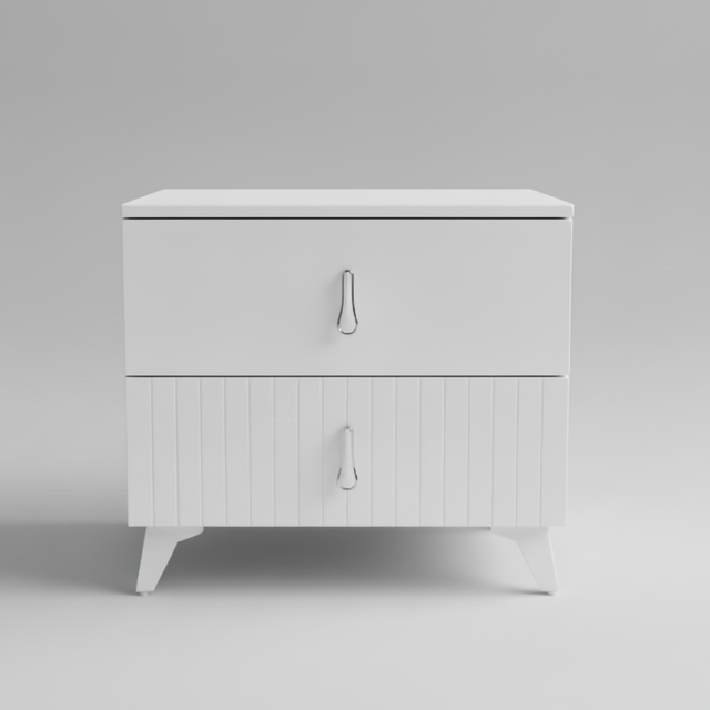 Bedside Drawer - Modern 48cm x 40cm x 50cm with 2 Drawers