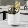 Luxury Acrylic Cutlery Holder with Gold Trim Multi-Compartment Kitchen & Dining Kitchen Utensil Holders
