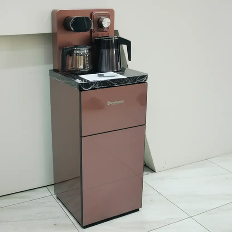 Water Dispenser - Bottom Load Premier Tea Bar with Hot Cold Warm Marble Top Rose Gold Electronics Water Coolers