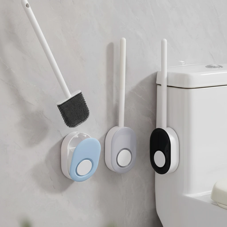 Flathead Silicone Toilet Brush with Wall Mount Holder ECOCO Home & Garden Toilet Brushes