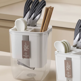 Wall-Mounted Cutlery Organizer with Drainage and Chopstick Holder Kitchen & Dining Kitchen Utensil Holders