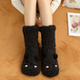 Fluffy Bear Slipper Socks Anti-Slip Sherpa Mid-Calf Home & Garden Crew Socks