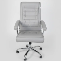High-Back Leather Executive Chair with Footrest Office Chairs