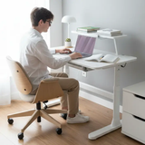 Height-Adjustable Desk with Monitor Shelf | Z-Frame Study Desk Desks